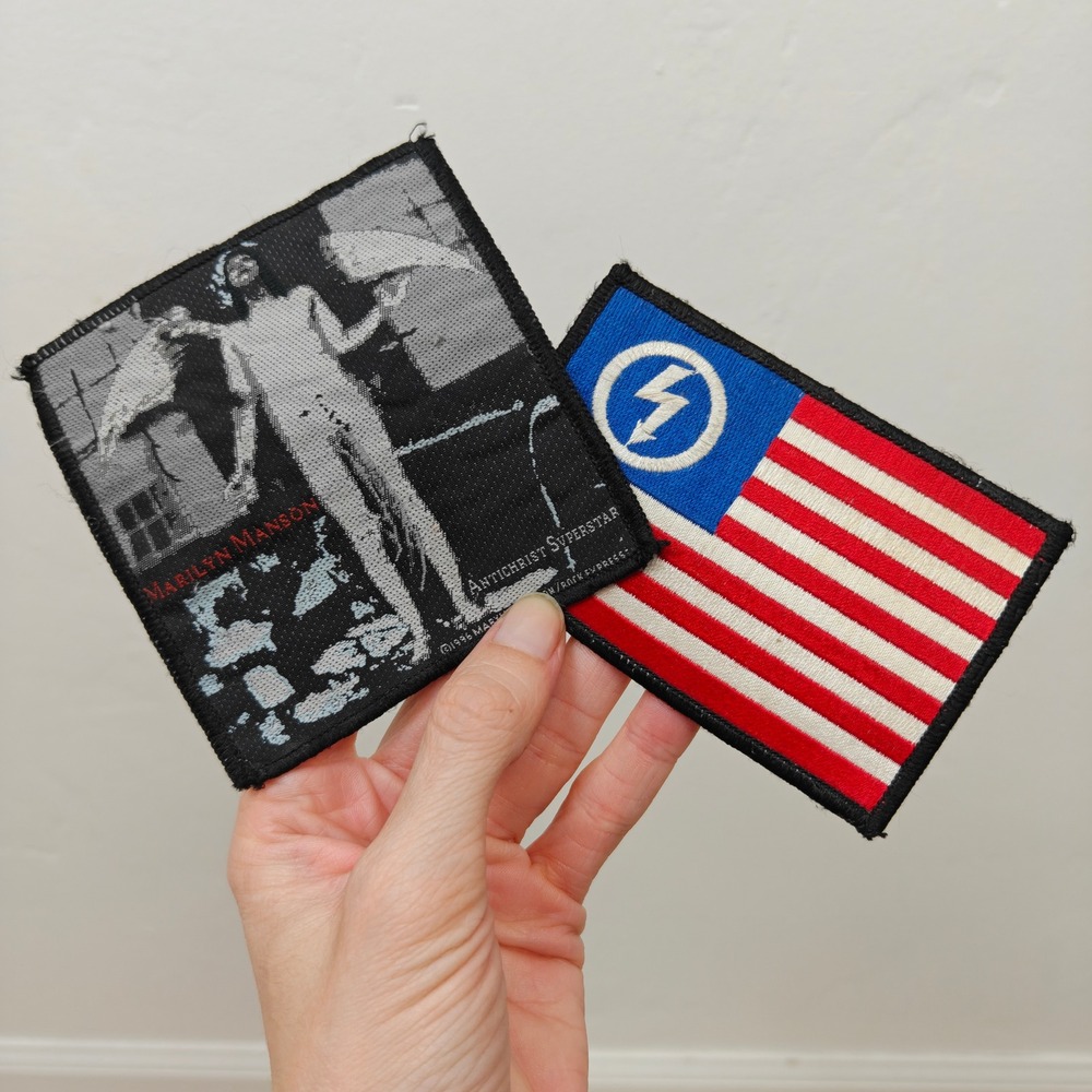 Vintage 90s Marilyn Manson Antichrist Superstar Bad Brains Patch Lot OS Multi